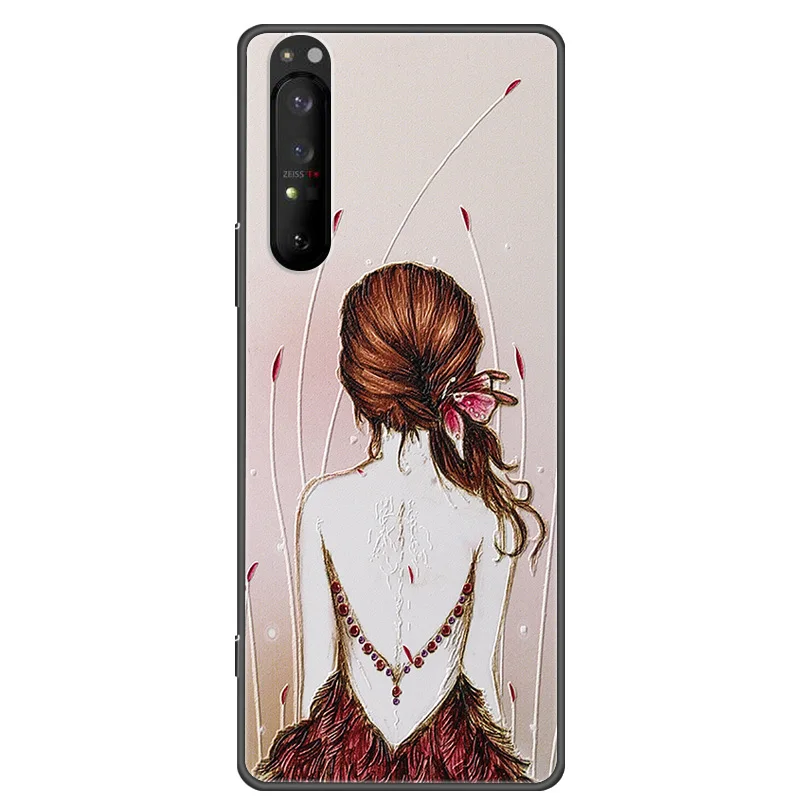 Vintage 3D Textured Silicone Phone Case with Embossed Design