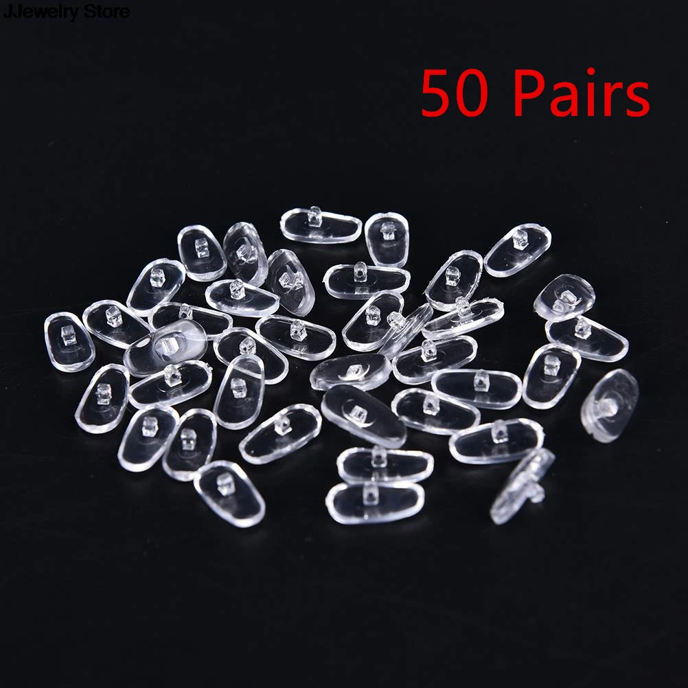 1/5/10/50 Pairs 13x7mm Anti Slip Silicone Nose Pads for Eyeglasses Sunglass Glass Spectackles