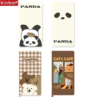 Kinber Cute Panda Coffee Cat Weekly Plan Blank Grid HandBook Girl Heart Record Dialy Schedule Planificador Semana Блокнот School 1