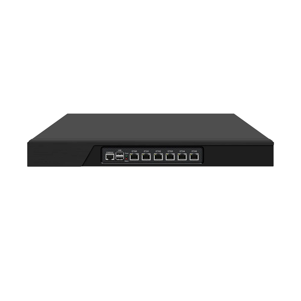 HUNSN 1U Firewall Hardware Network Security Appliance,pFSense,I3 3217U,RJ08,Untangle,Mikrotik,OPNsense,VPN,Router PC,6 LAN,VGA 5