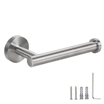 Support de rangement de papier toilette rond en acier inoxydable 304, support mural pour distributeur de rouleaux de papier toilette, support de salle de bain 1