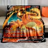 1PC Pokémon Card Charizard Print Blanket Warm Soft Fluffy Throw Kids  Adult Sofa Bed Break Blanket for Travel Picnic Camping 1