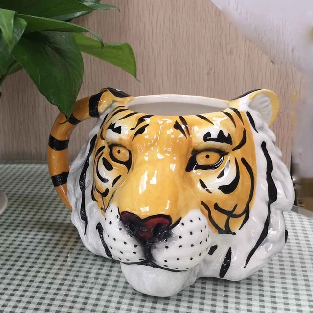 Caneca Tigre Efeito 3D Colorido