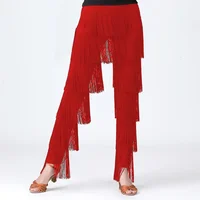 2024 New Latin Dance Pants Fringed Dance Pants Encrypted Fringed Pants Bull Dance Pants Dance Pants Latin Dance Bottoms 1