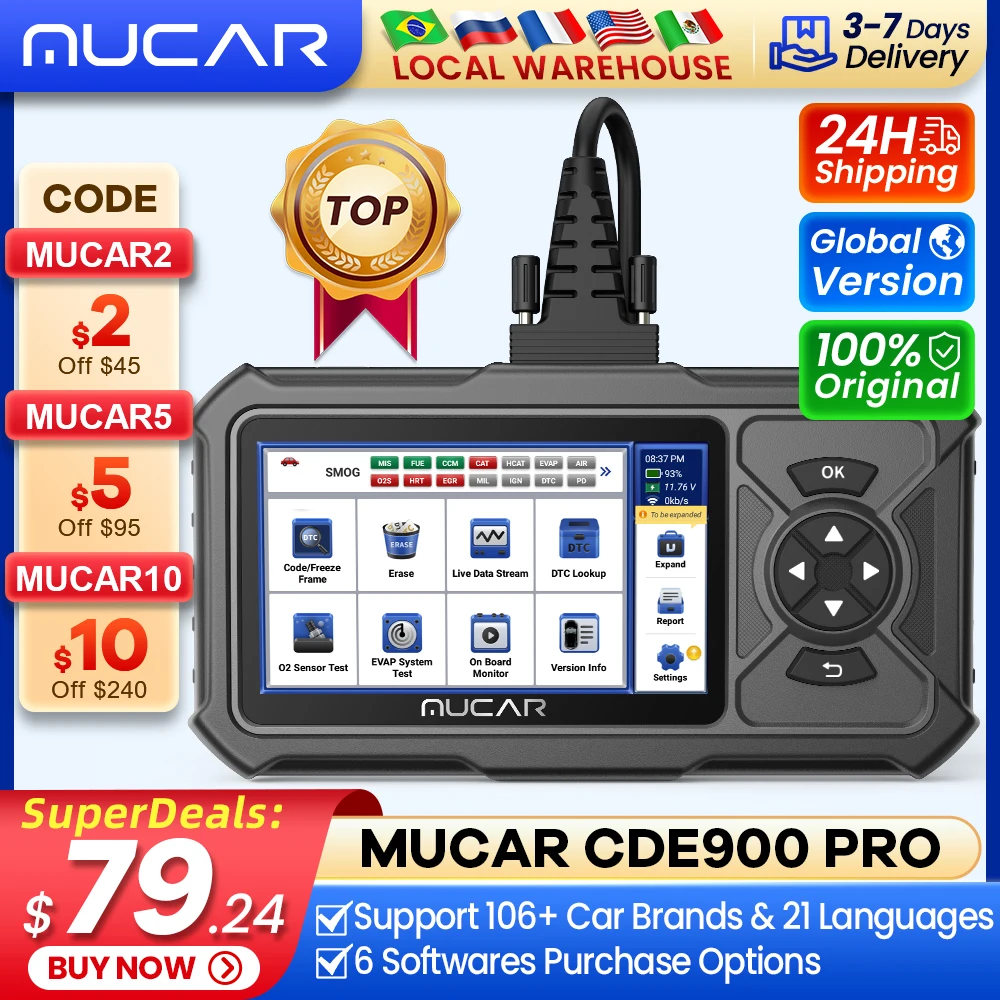 Mucar Cde900 Pro Obd2 Scanner Auto Strumenti Diagnostici Per Auto Scanner Automotive Obd Tool Code Reader 28 Reset Diagnosi Del Sistema Completo