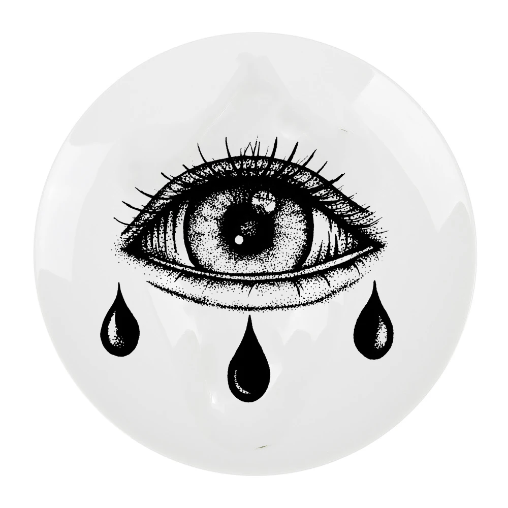 Star Eye Decorative Art Plates High-End Evil Eye Painting Wall Plate Ceramic Display Art Plate Home Restaurant Decoration 3