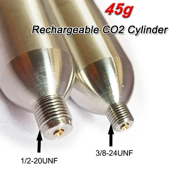High Pressure 45g Cylinder Refillable Co2 Cartridge 1