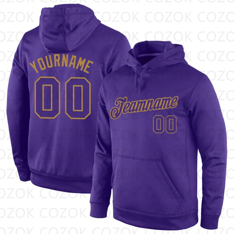 Customized Hoodie Purple Yellow Jersey 3D Printed  Unisex Pullovers Hoodie Casual Sweatshirts