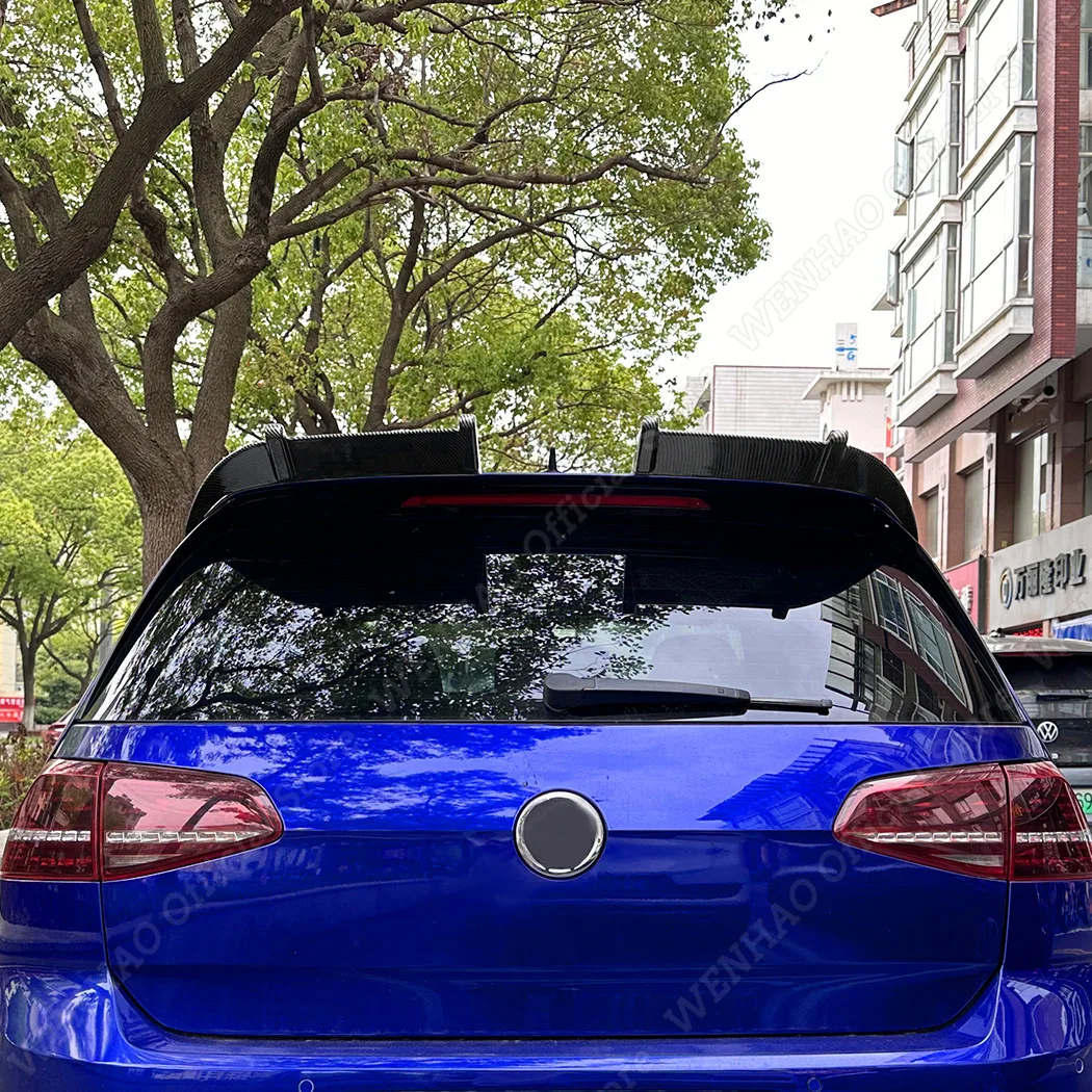 자동차 리어 루프 윈도우 부트 립 스포일러, 글로스 블랙 ABS 플라스틱, VW 골프 MK7 MK7.5 TSI TDI 표준 GTI GTD R 2013-2019, 2 개