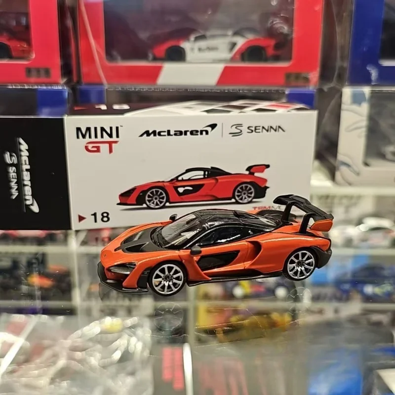 新品未開封！MINI GT McLaren Senna 赤 青 セット Mini-Z RWD McLaren Senna GTR Blue Kyosho 32340BL 1/28 electric