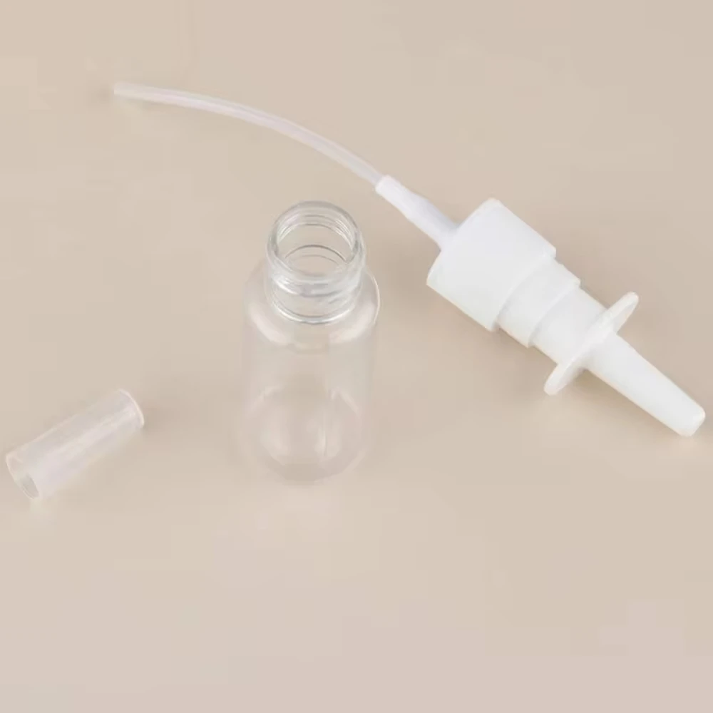 10ml/20ml/30ml Empty Plastic Nasal Spray Bottles Pump Sprayer Mist Nose Spray Refillable Bottle for Medical Packaging
