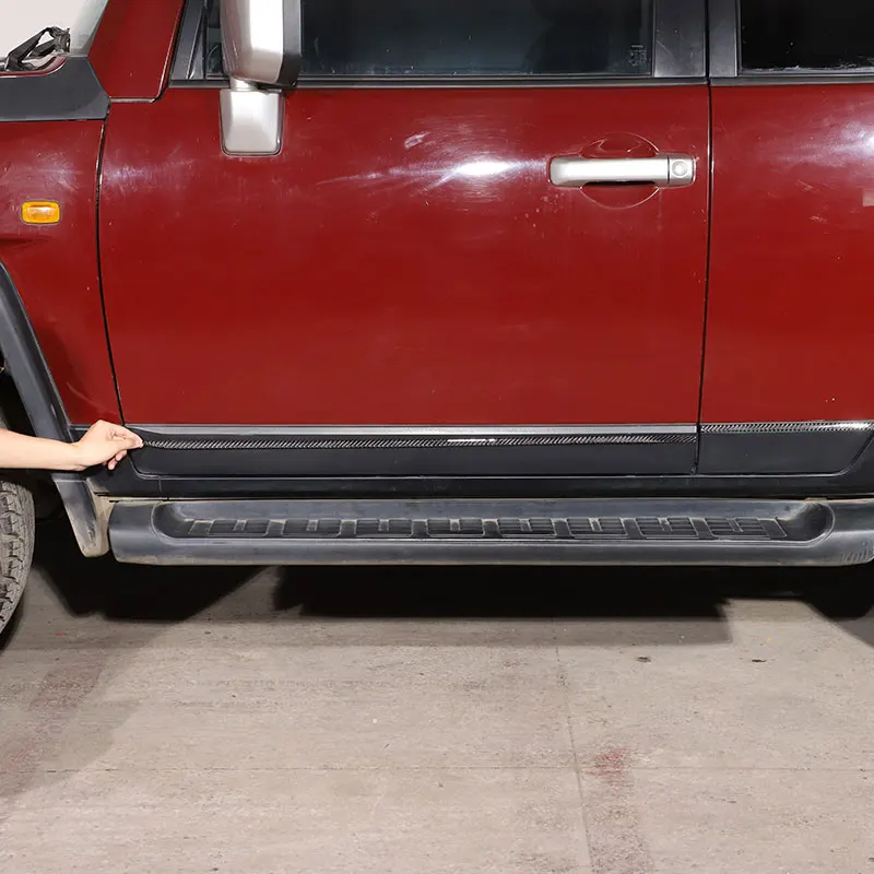 

Для Toyota FJ Cruiser 2007-2021, мягкая отделка из углеродного волокна, отделка талии, стикер, автомобильные аксессуары