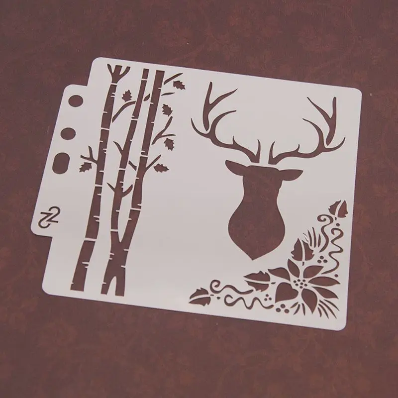 

Y1UB Stencils Template Deer Painting Scrapbooking Embossing Stamping Album Craft Card