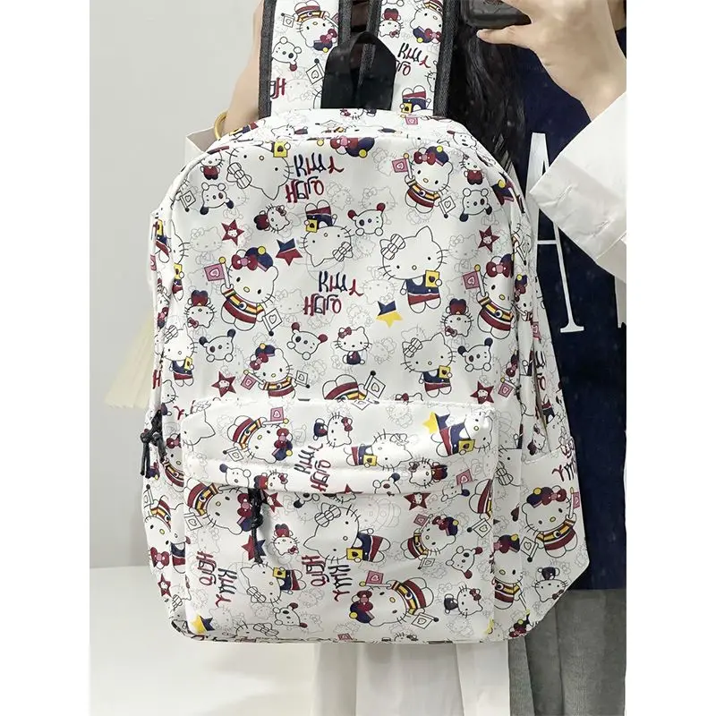 

Sanrio Cute Backpack Hello Kitty School Backpack for College Students Graffiti Women's Lightweight and Large Capacity Backpack