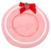 Berets Strawberry Bow Woolen French Beret Hat Wool Cap 56-58Cm Handmade Fashion Warm Hat Gift Halloween Christmas Xmas 3