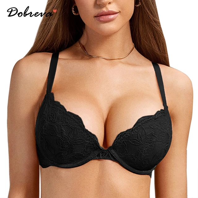 Dobreva Women's Push Up Bra No Underwire Comfortable Wireless Bras Padded  Plunge - Bras - AliExpress