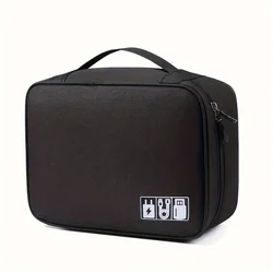 Zippered Rolling Organizer Bag - Spacious & Durable with Telescopic Handle & Smooth Wheels (Black)