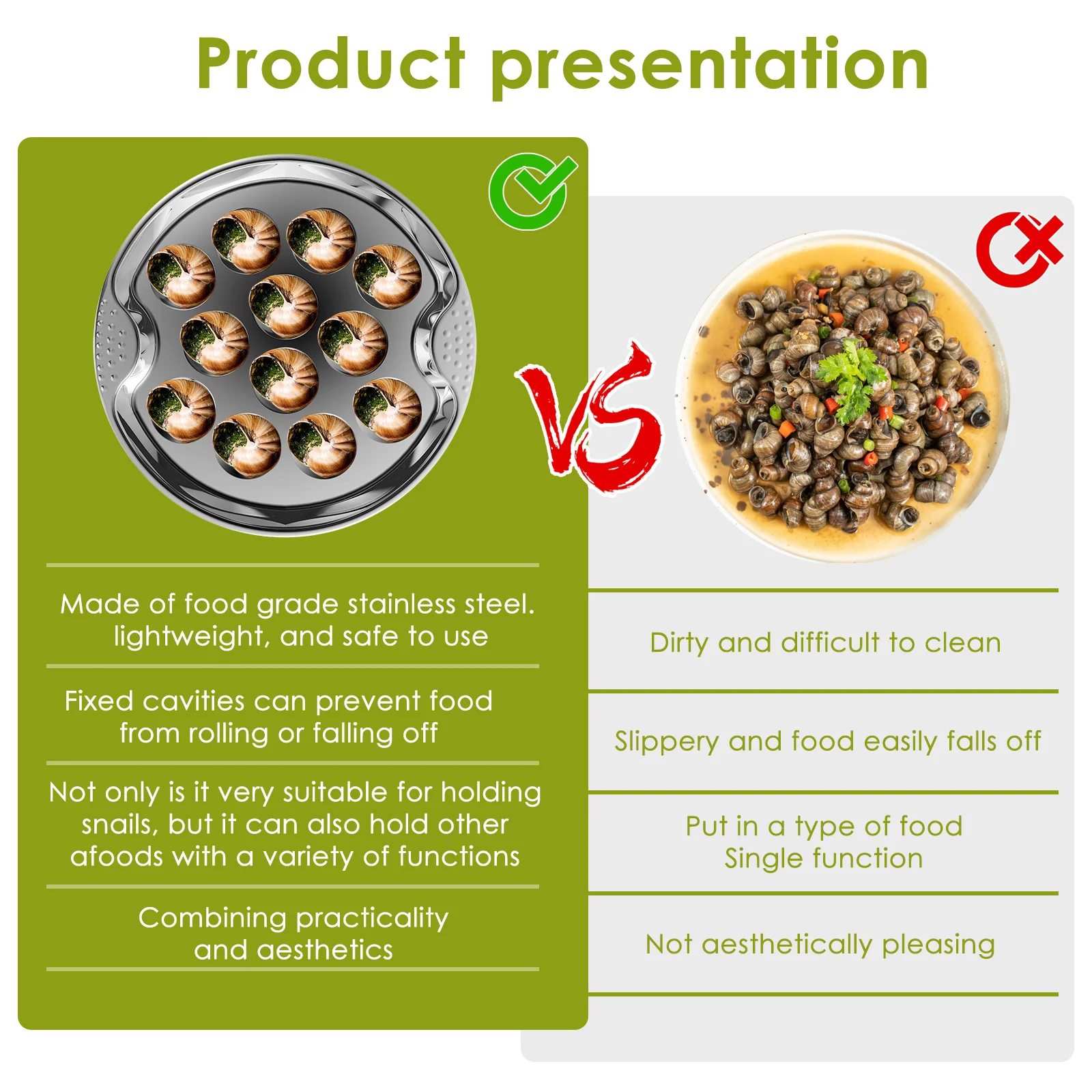 Piatto Per Lumache In Ceramica - Teglia Da Forno Per Barbecue E Frutti Di Mare - Foto 5