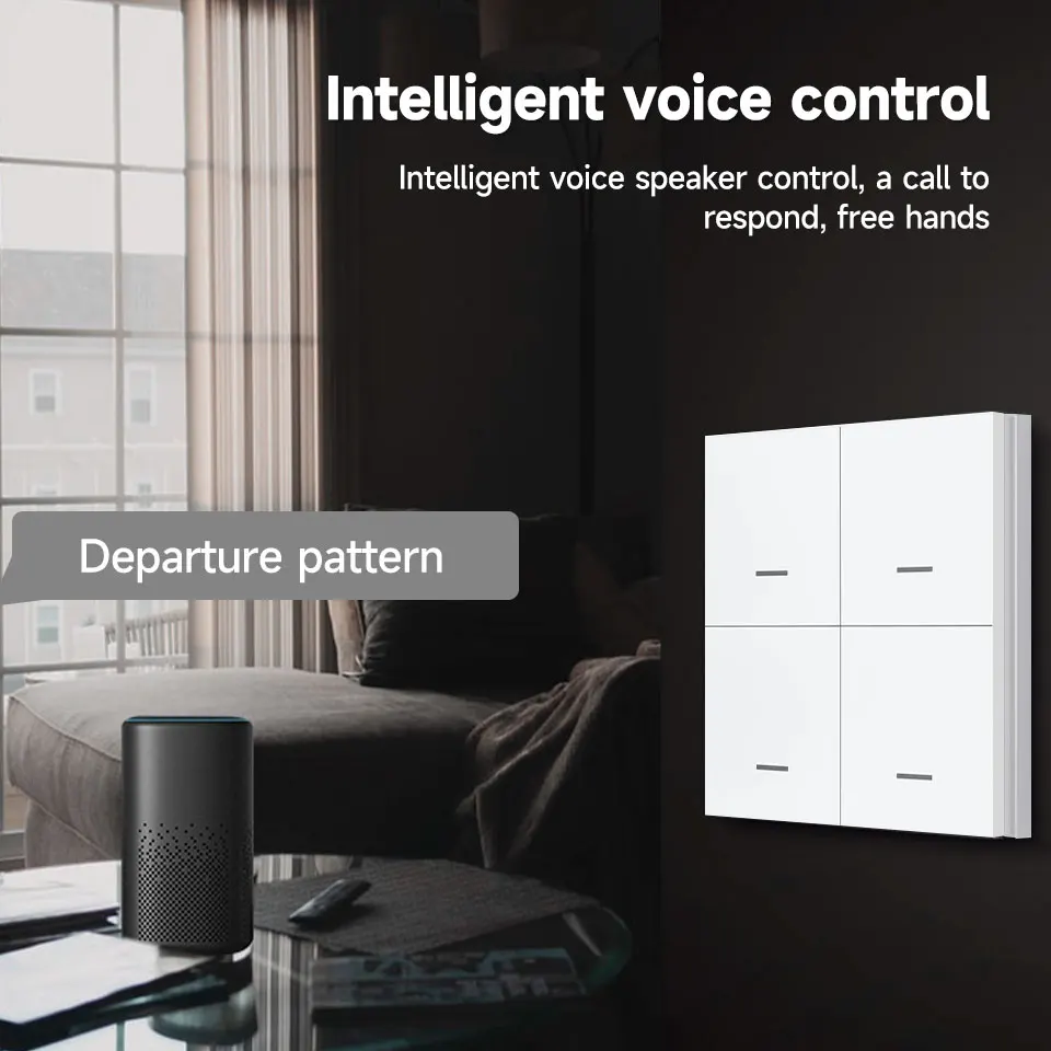 Smart ZigBee 4-Button Scene Switch with App and Voice Control