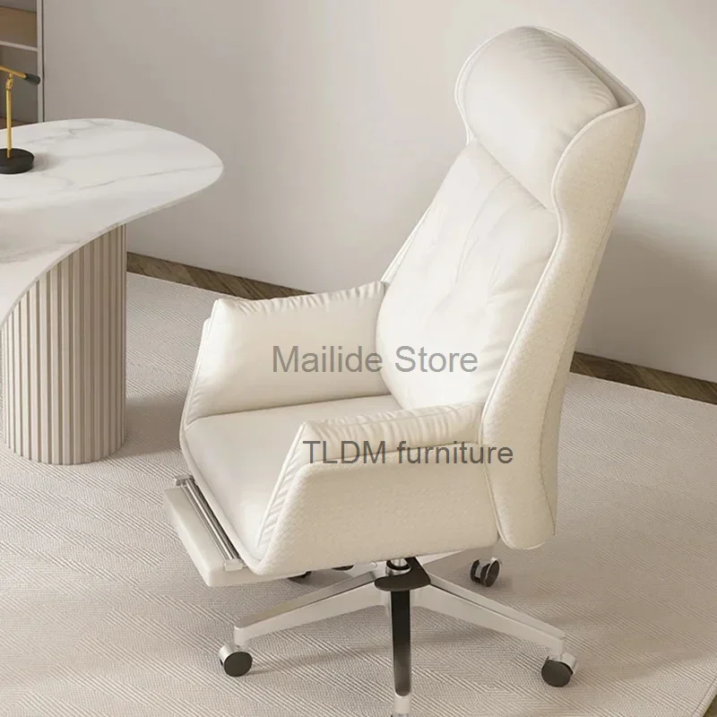 Light Luxury Office Chairs Modern Office Furniture Boss Soft Backrest Computer Chair Conference Room Armchair Lift Swivel Chair комплект из 2 обеденных стульев xiaomi linsy light luxury rockboard two chairs beige