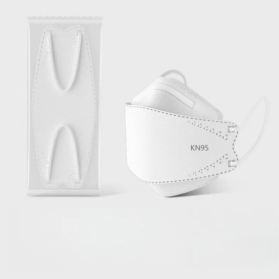 Masque KN95 3D Stéréoscopique Jetable Lot de 10 - Haute Protection 4 Couches