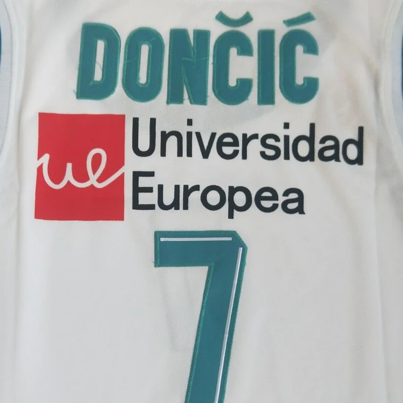 Basketball Jerseys Basketball jerseys TEKA 7 DONCIC Sewing embroidery Outdoor sportswear Hip hop culture WHITE big size