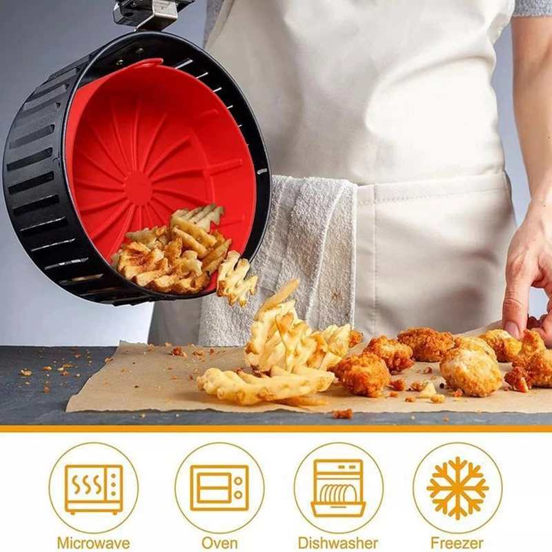 Plus 6 Quart Digital Air Fryer Air fryer liner Home appliance Inch air  fryer liner Air fryer silicone basket Kitchen Airfryer pa - AliExpress