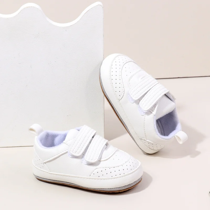 Spring and Autumn Baby Girls and Boys Casual Shoes Fashion Design Three Colors TPR Sole Anti Slip Newborn Toddler Shoes BSK4194 4