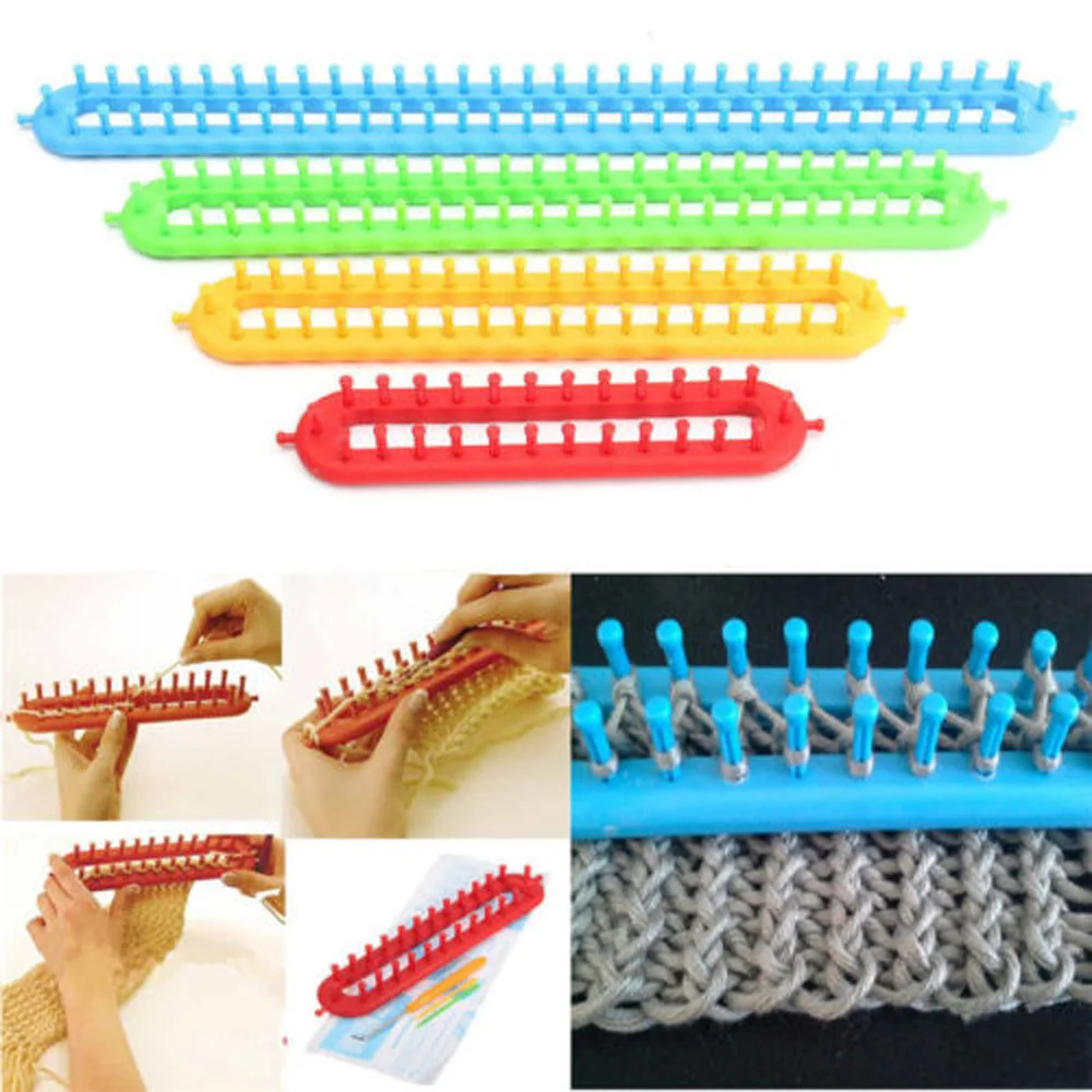 1 Set Portable Knitting Kit Creative DIY Scarf Weaving Tool Plastic Hat Knitter Accessories knitting supplies knitting material weaving tools knitting craft supplies knitting loom knitting machine knitting board knitting pattern cards
