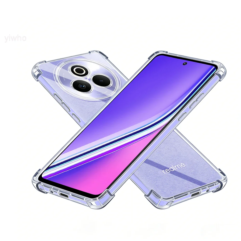 Clear Shockproof TPU Phone Case with Corner Protection, Crystal Transparent Back Cover