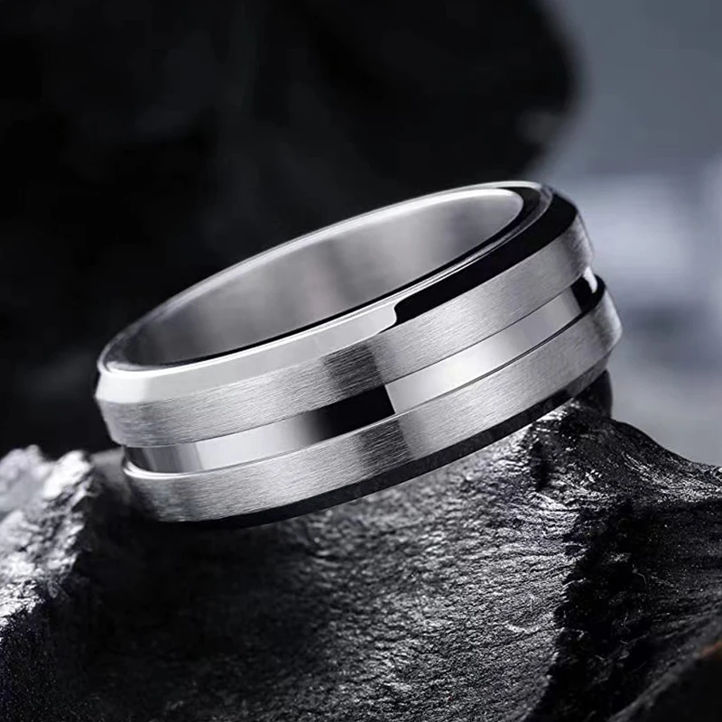 Wedding Band Stainless Steel Ring Black Cape Town 2mm Stainless