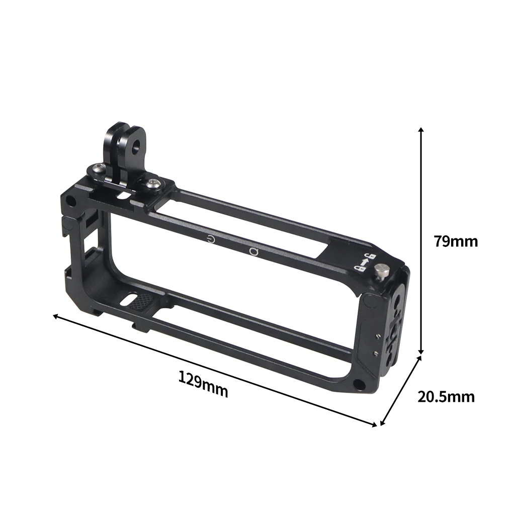 Magnetischer faltbarer Stativadapter für Insta360 One X2 / X3 Action-Kamera, Schutzkäfig-Gehäuse für Mikrofon-Fülllicht – Detail 12
