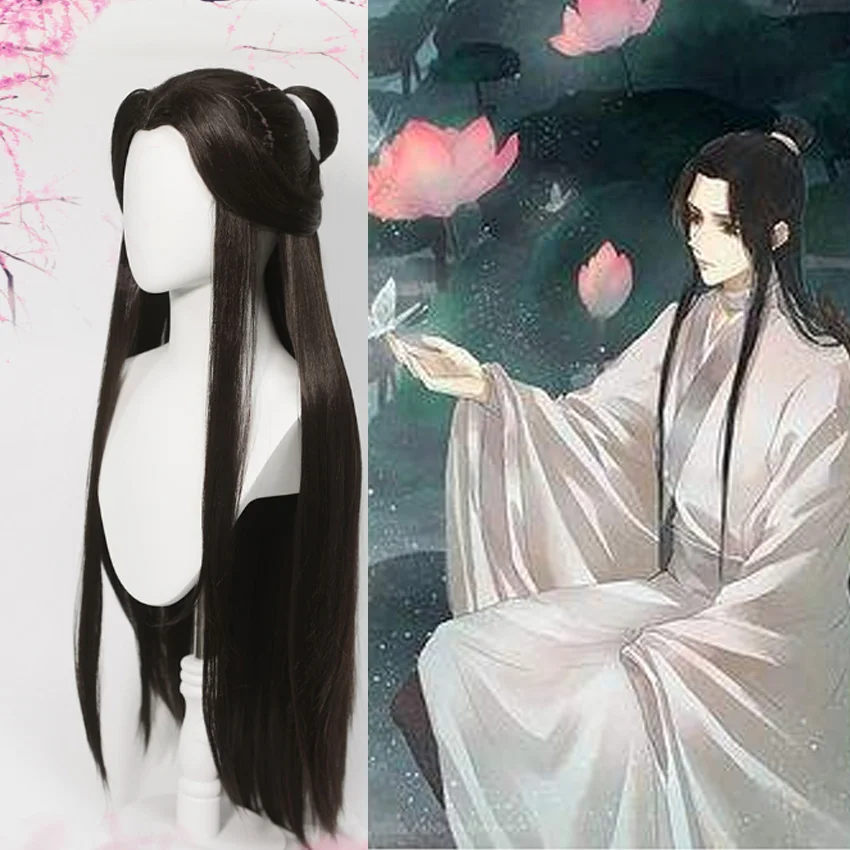 

Anime Heaven Official's Blessing Cosplay Xie Lian Wig Black Hair Tian Guan Ci Fu Hanfu Wigs Men Halloween Props + Wig Cap