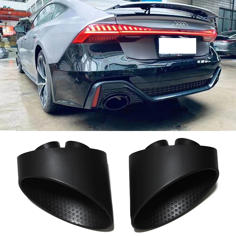 

1 Pair Stainless Steel Exhaust Tip For Audi A7 S-line 2019 2020 2021 2022 Up RS7 Style Exhaust Muffler Exhaust System Pipe