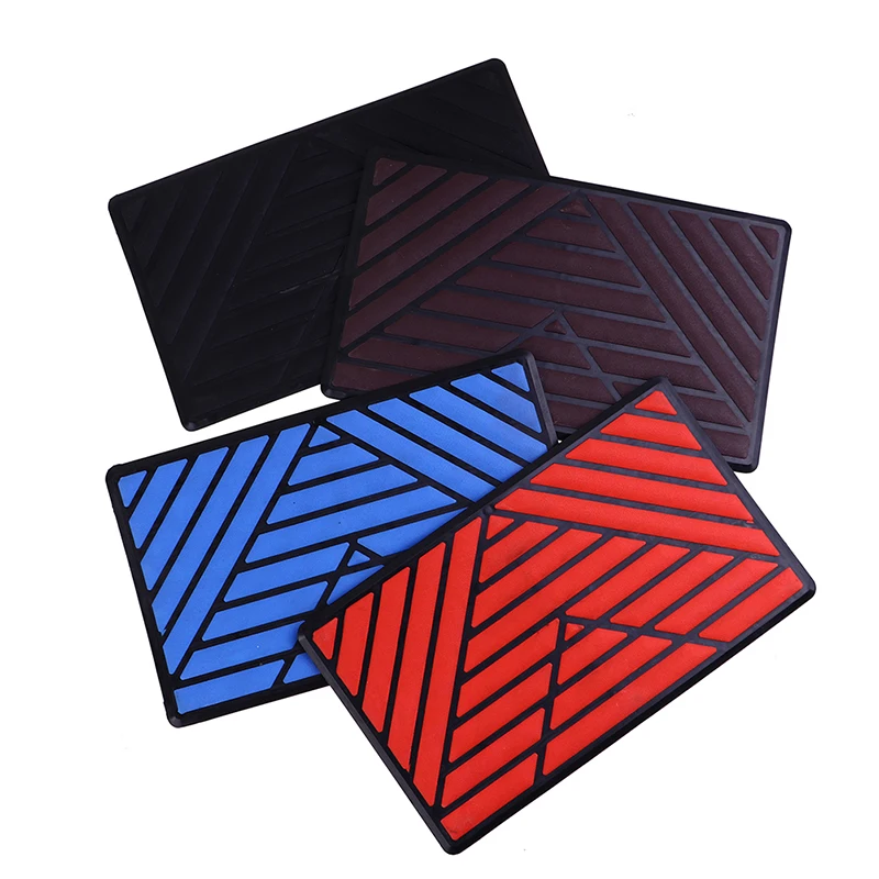 Car accessories Car Floor Mat Foot Heel Scuff Plate Non-slip Carpet Patch Auto Alloy Silver Cover Anti-skid Pad Universal Interior Accessories