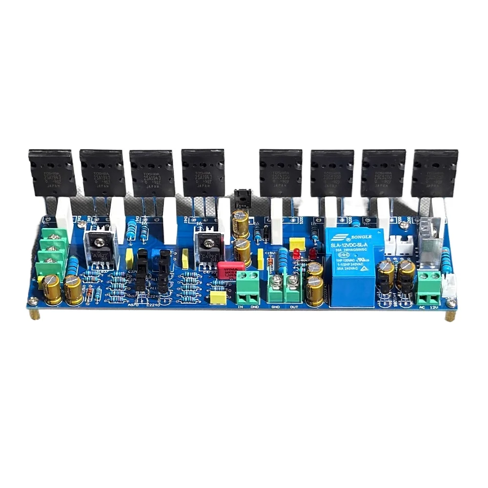 하이파이 도시바 A1943 C5200 모노 400W 파워 앰프 보드 (스피커 보호 기능 포함) 15인치 스피커 완제품