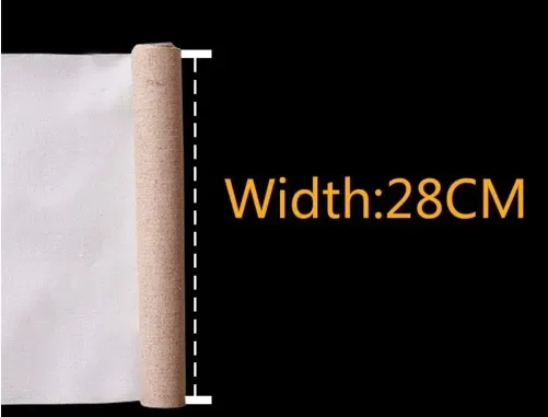 Ginflash 1m Linen Blend Primed Blank Canvas Layer Oil Painting Canvas acrylic painting One Roll ,28/48cm Width