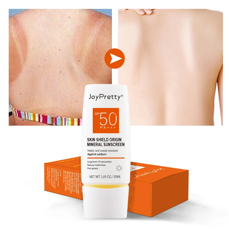 Facial Sunscreen SPF 50+ Whitening UV Protective Hyaluronic Acid Moisturizing Cream for All Skin Type Korean Skin Care