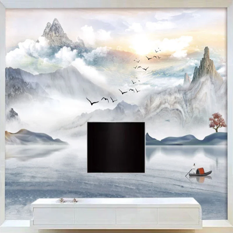 Paisagem Papel de Parede de Mármore Personalizado paisagem papel de parede marmore personalizado 02