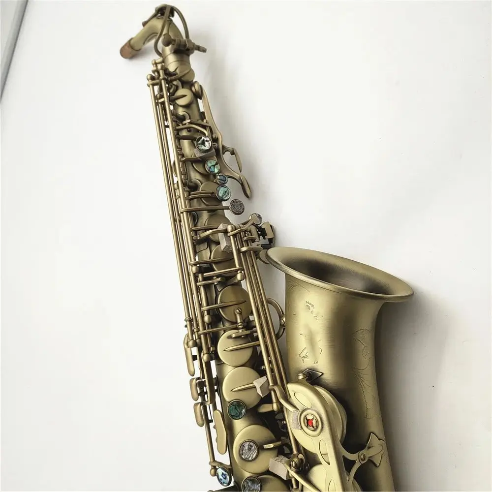 Alto Saxophone R 54 Antique Copper Plated E-flat Professional Musical Instrument Mouthpiece Reed Neck