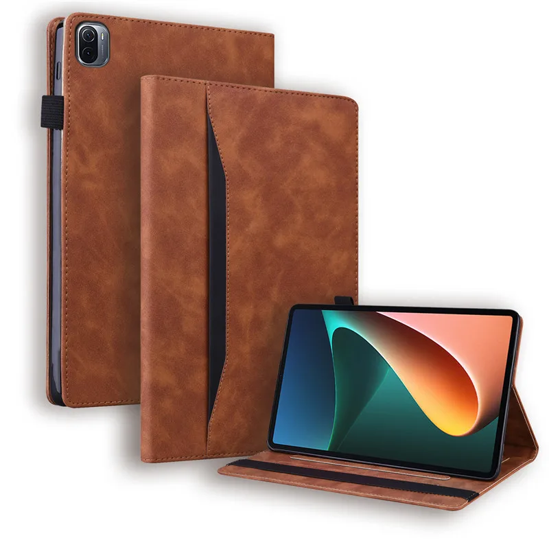 Elegant Leather Wallet Stand Case - 11 inch Business Tablet Cover