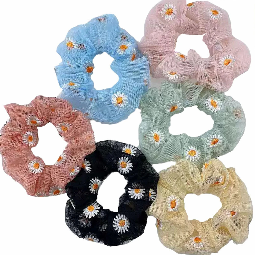 150cm x 90cm Daisy Flower Tulle Fabric Mesh For DIY Curtain Baby Children's Clothing Wedding Dress Xmas Party Home Decoration