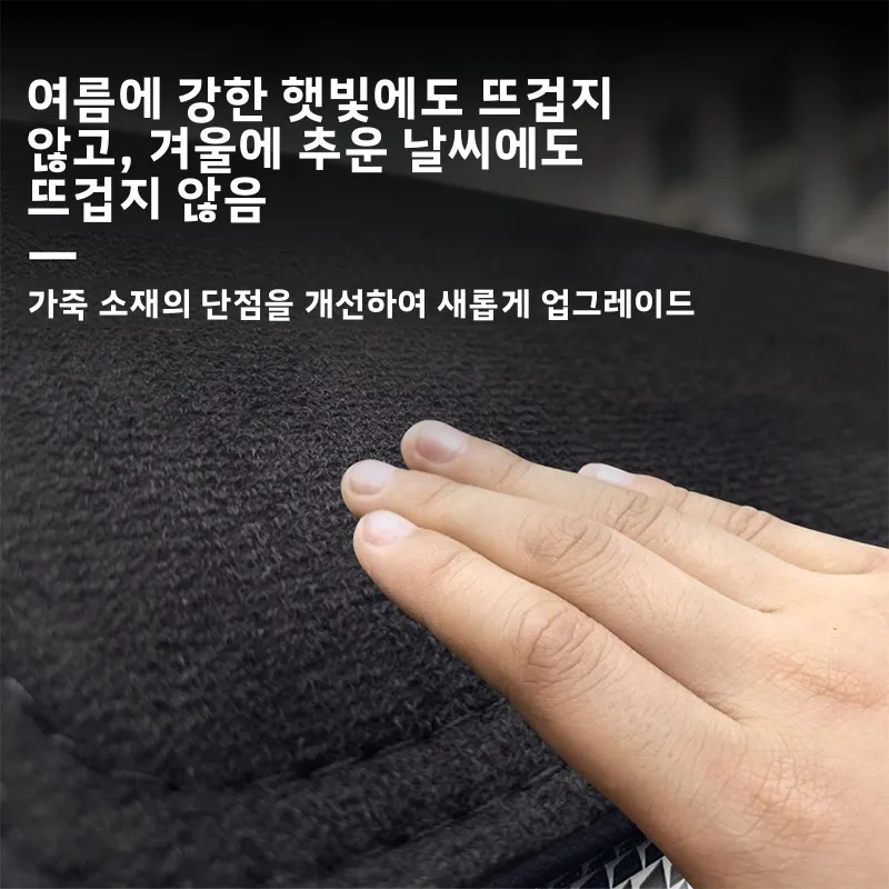 GWMi8 26번째 선쉐이드 매트 비방수 3mm 두께 스웨이드 원단 대시보드 매트 마스터 에디션용 햇빛 차단, 열 차단, 눈부심 방지