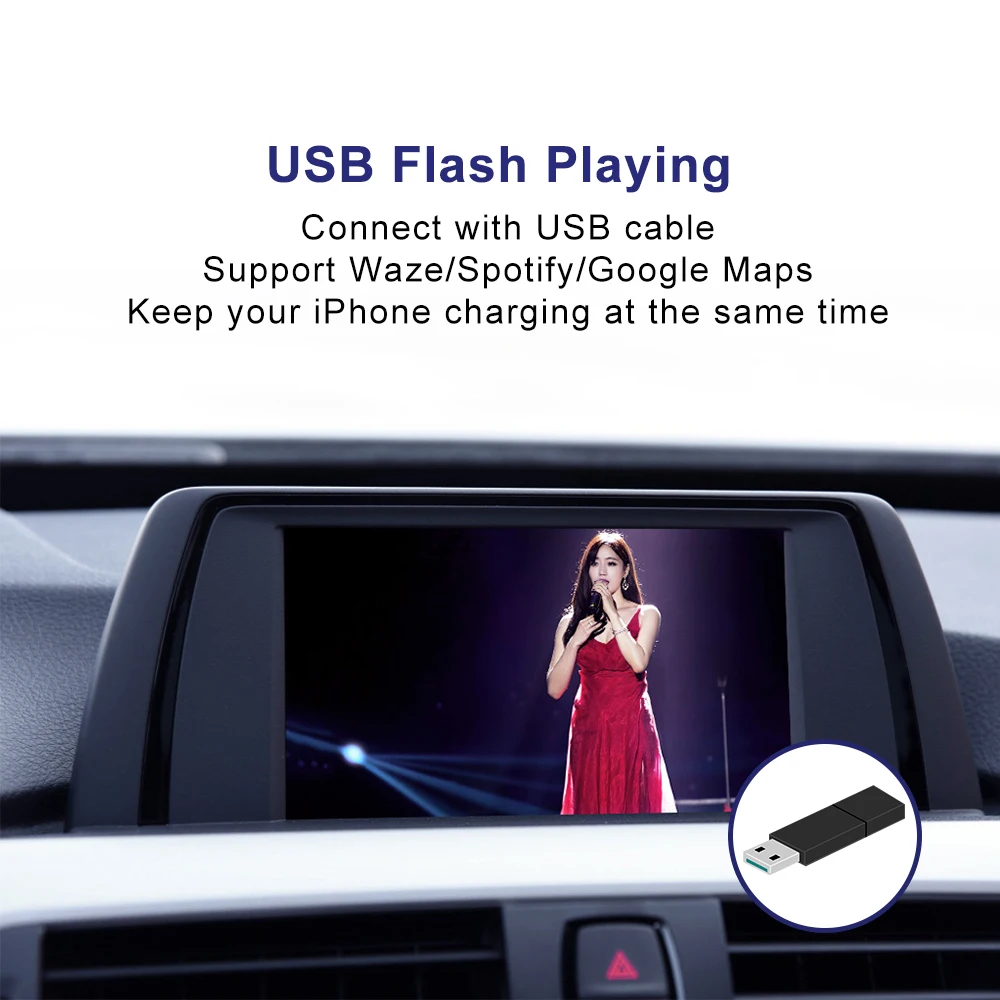 Car CarPlay Wireless Connection Decoder Box With 6.5''/8.8''/10.2''Screen For BMW F20 F21 F22 F23 NBT System