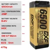 DXF Lipo 6500mAh 4S 14.8V 15.2V Grade A Li-Poly LCG HV Battery Hardcase with XT90 EC5 Connector for RC Model Car Boat Truck 4