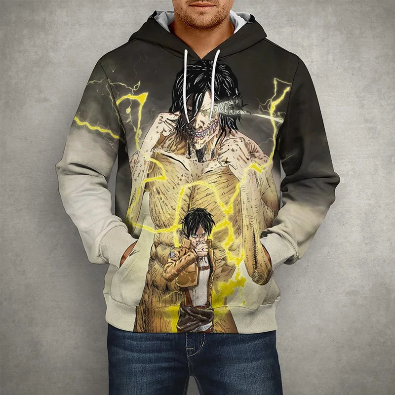 

Anime Hoodies Attack On Titan 3D Print Men Women Fashion Streetwear Long Sleeve Boy Girl Kids Casual Spring Pullover Tops