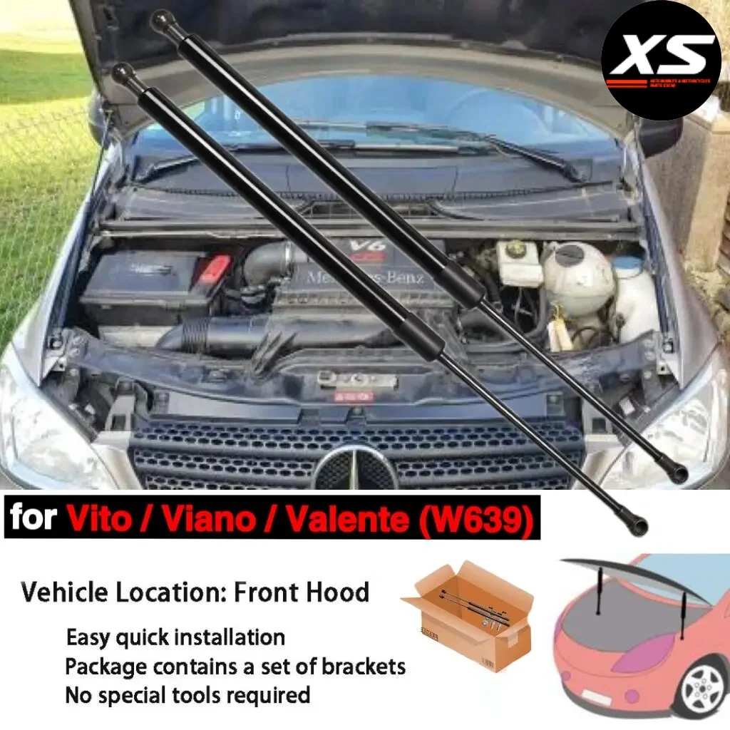 Hood Lift Supports For Mercedes-Benz Vito W639 2003-2014 Viano V-Class Valente Bonnet Modify Struts Shocks Rod Cylinders Damper gas spring gas strut fitting