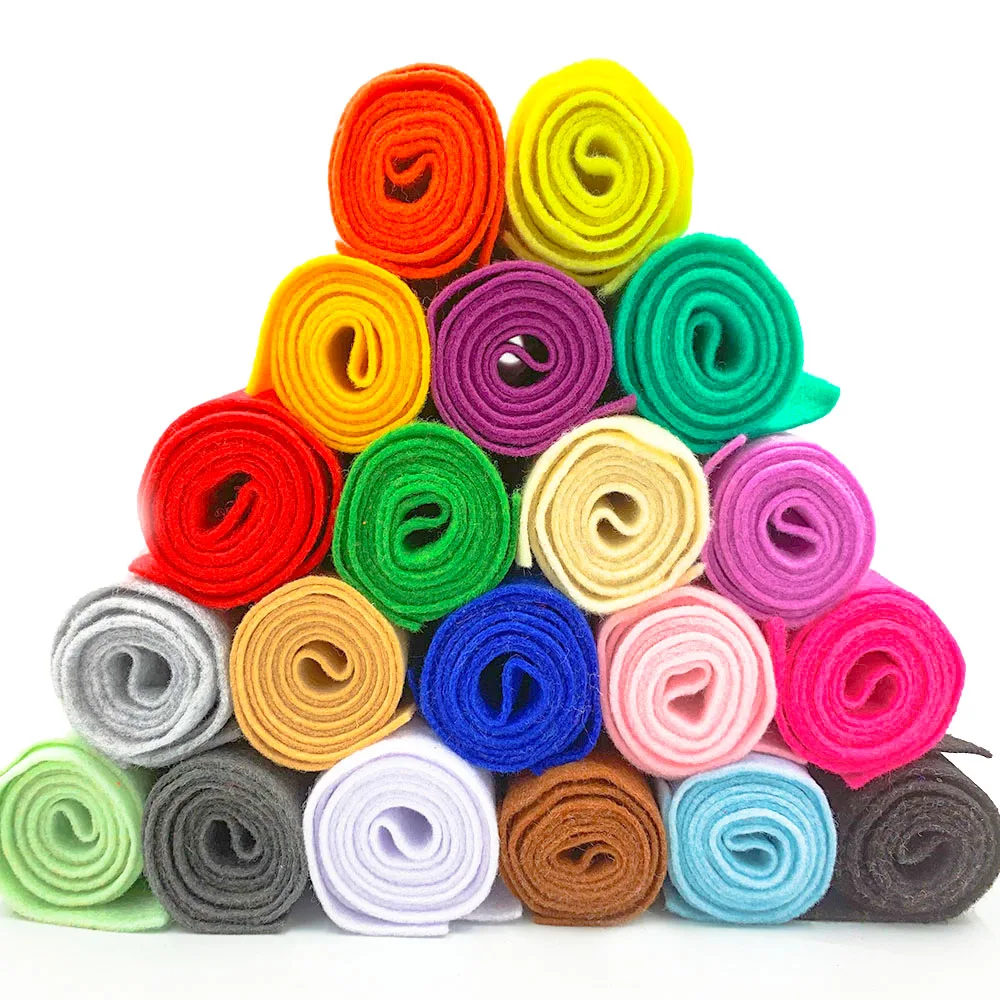 Hojas de tela de fieltro de 12 pulgadas x 8 pulgadas, varios colores, tela  no tejida para coser manualidades, 40 unidades
