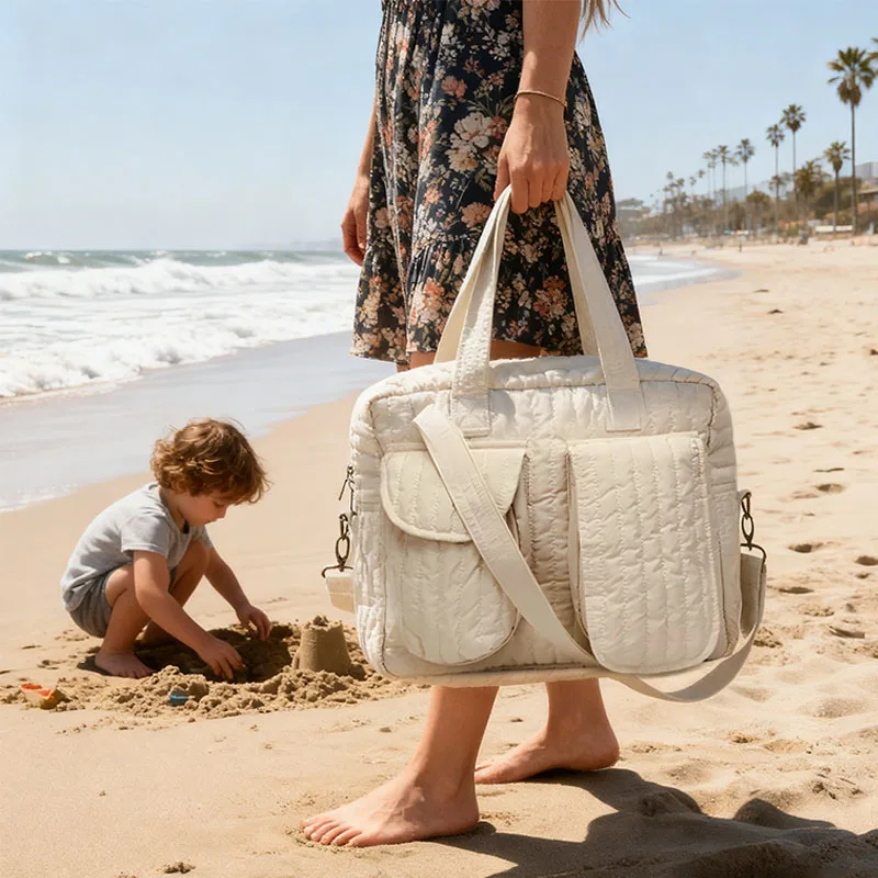 New Baby Diaper Bag Multi Compartment Travel Duffel Bags Women with Hand Luggage Airport Cabin Bags Mom Stroller Maternity Totes