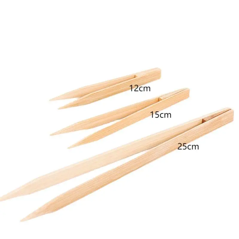 30Pcs Wooden Tea Clip Natural Bamboo Tweezers Gold Foil Kitchen Salad Food Toast Tong Cooking Bread Tea Dustproof Bamboo Clips bamboo tea accessories bamboo tongs